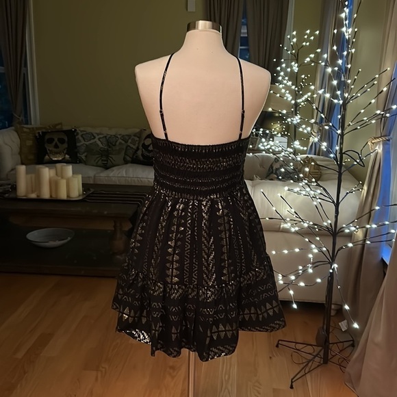 SAYLOR Phila Mini Dress in Black Gold XL - Picture 7 of 9